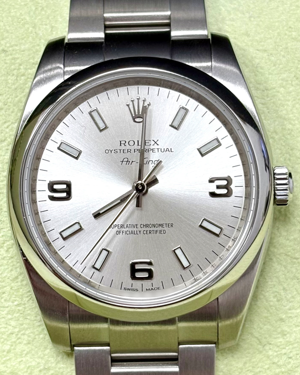 2013 Rolex Air-King 34MM Silver Dial Oyster Bracelet (114200)