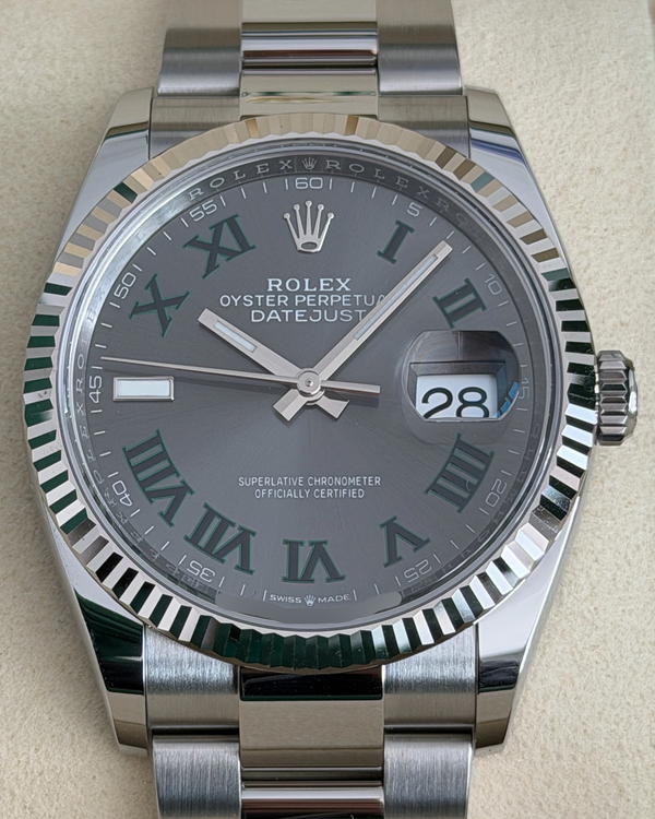 2025 Rolex Datejust "Wimbledon" 36MM Slate Dial Oyster Bracelet (126234)