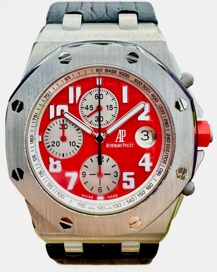 Audemars Piguet Royal Oak Offshore "Rhone-Fusterie" L.E. 42MM Red Dial Leather Strap (26108ST.OO.D066CR.01)