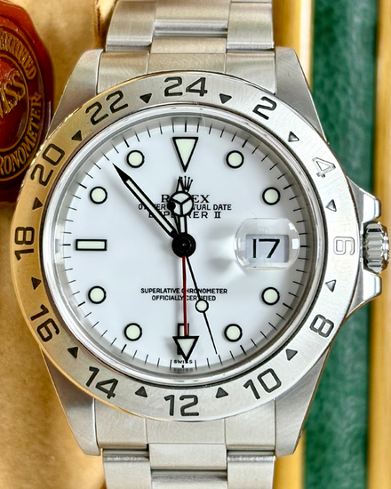 Rolex Explorer II "Polar" 40MM White Dial Oyster Bracelet (16570)