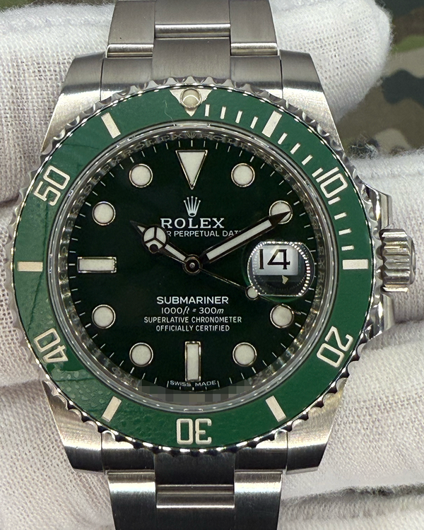 2019 Rolex Submariner Date "Hulk" 40MM Green Dial Oyster Bracelet (116610LV)