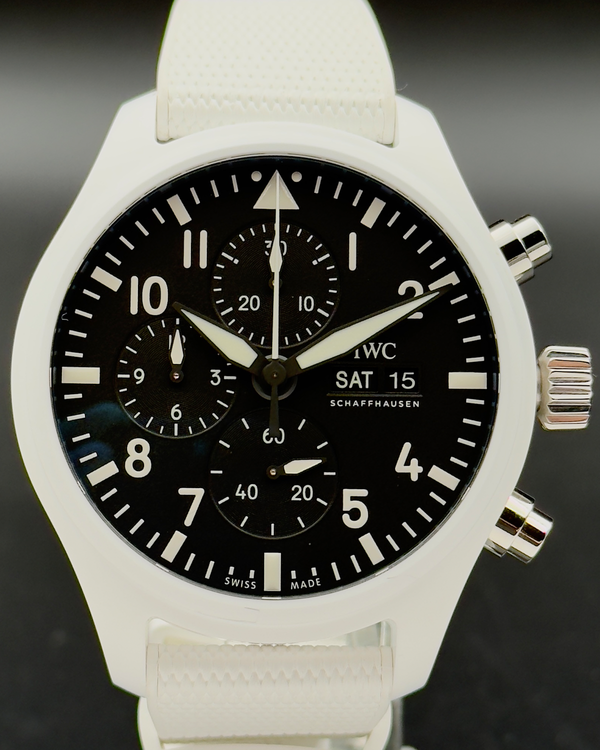 2024 IWC Schaffhausen Pilot Top Gun “Lake Tahoe” Edition 44.5MM Black Dial Rubber Strap (IW389105)