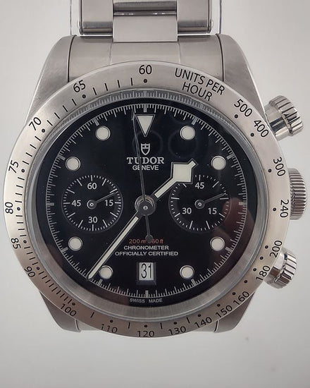 2020 Tudor Black Bay Chrono 41MM Black Dial Steel Bracelet (79350)