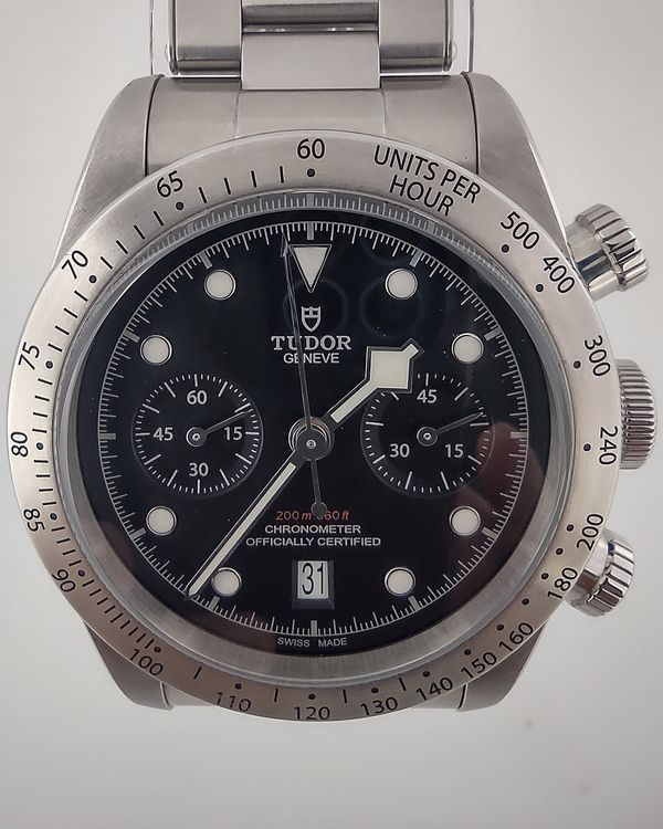 2020 Tudor Black Bay Chrono 41MM Black Dial Steel Bracelet (79350)