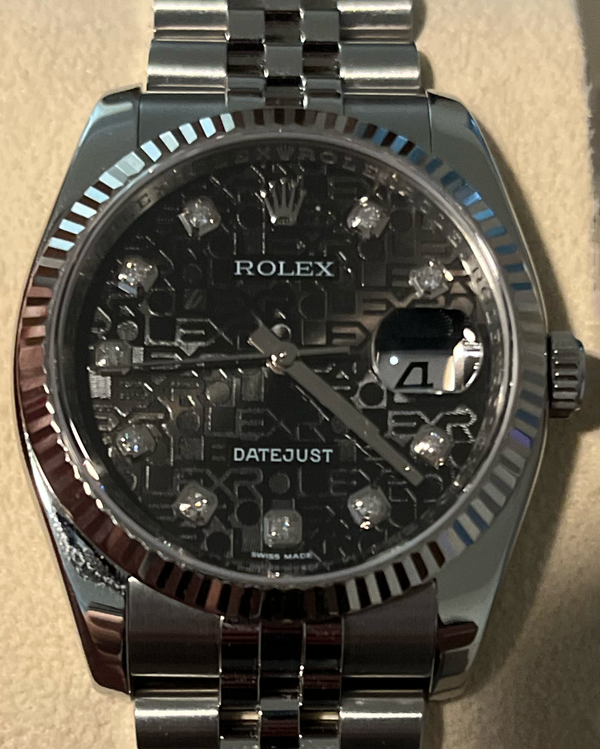 2009 Rolex Datejust 36MM Black "Jubilee" Dial Jubilee Bracelet (116234)