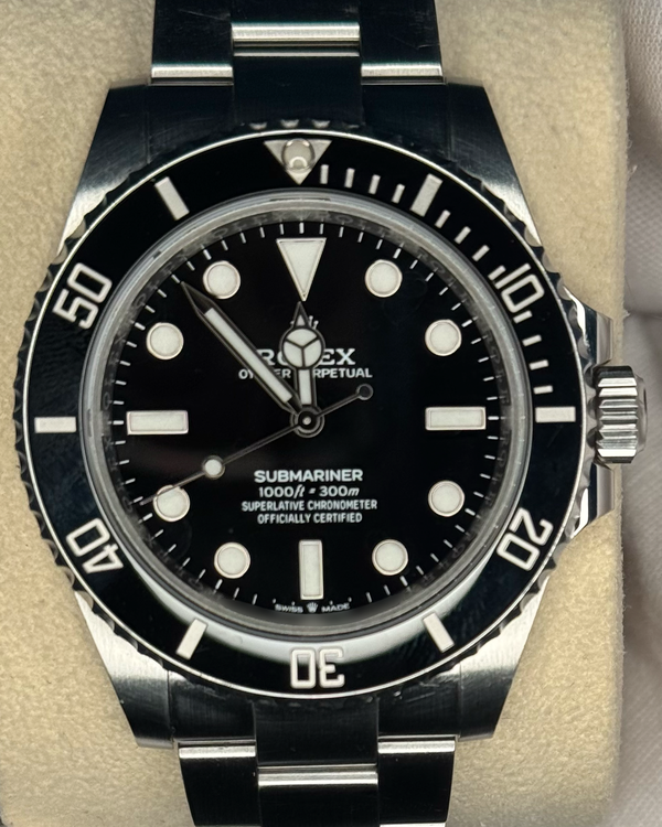 No Reserve - 2020 Rolex Submariner No-Date 41MM Black Dial Oyster Bracelet (124060)