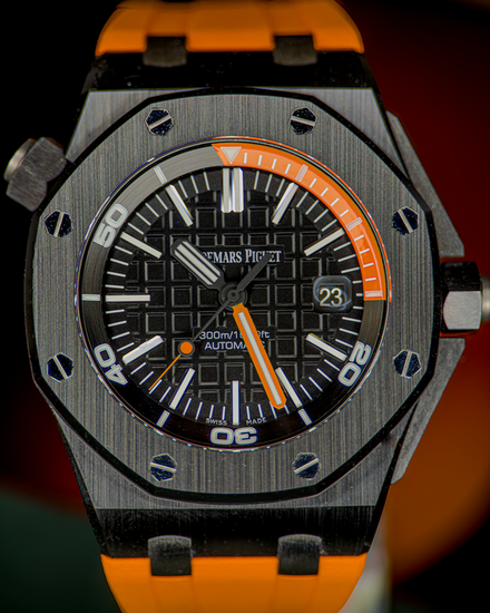 2014 Audemars Piguet Royal Oak Offshore Diver 42MM Black Dial Rubber Strap (15707CE.OO.A002CA.01)