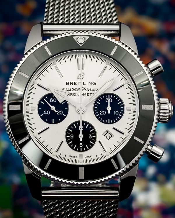 Breitling Superocean Heritage B01 Chronograph 44MM White Dial Steel Bracelet (AB0162121G1A1)