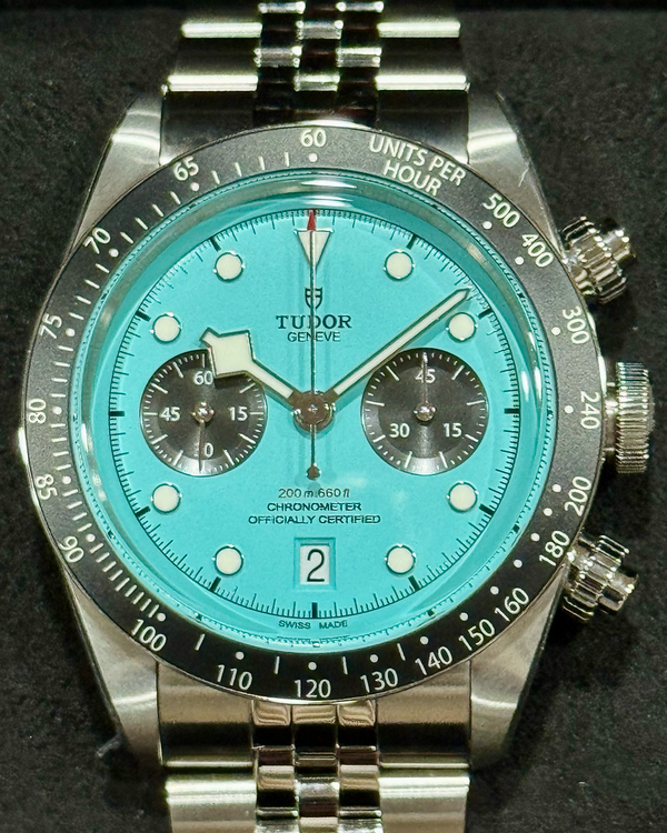 2025 Tudor Black Bay Chrono 41MM Turquoise Dial Steel Bracelet (79360N)