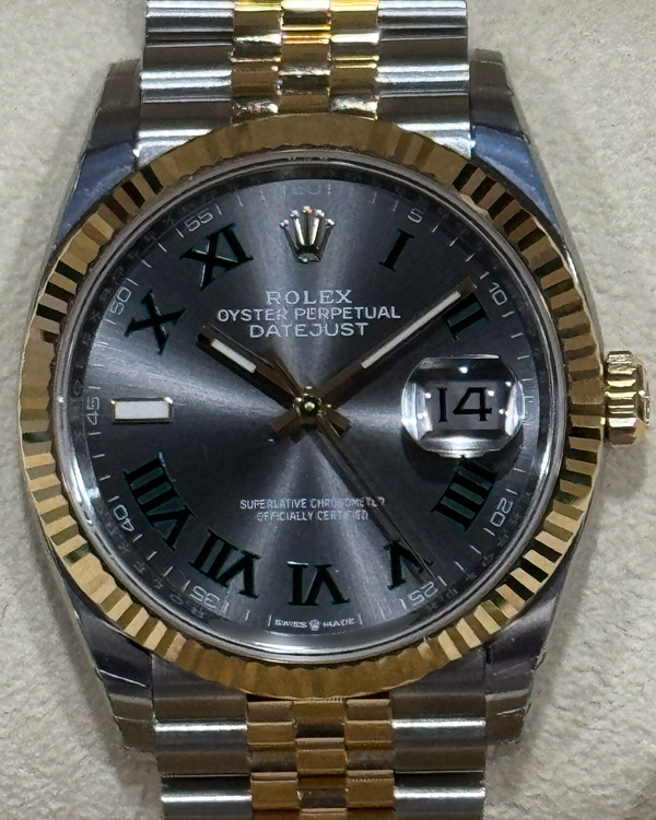 2024 Rolex Datejust "Wimbledon" 36MM Slate Dial Two-Tone Jubilee Bracelet (126233)