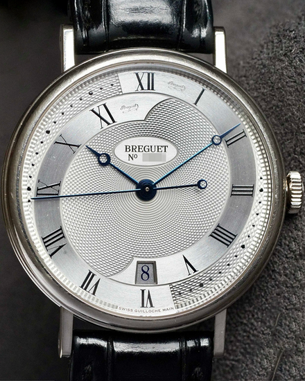 Breguet Classique 35.5MM Silver Dial Leather Strap (5197BB/15/986)