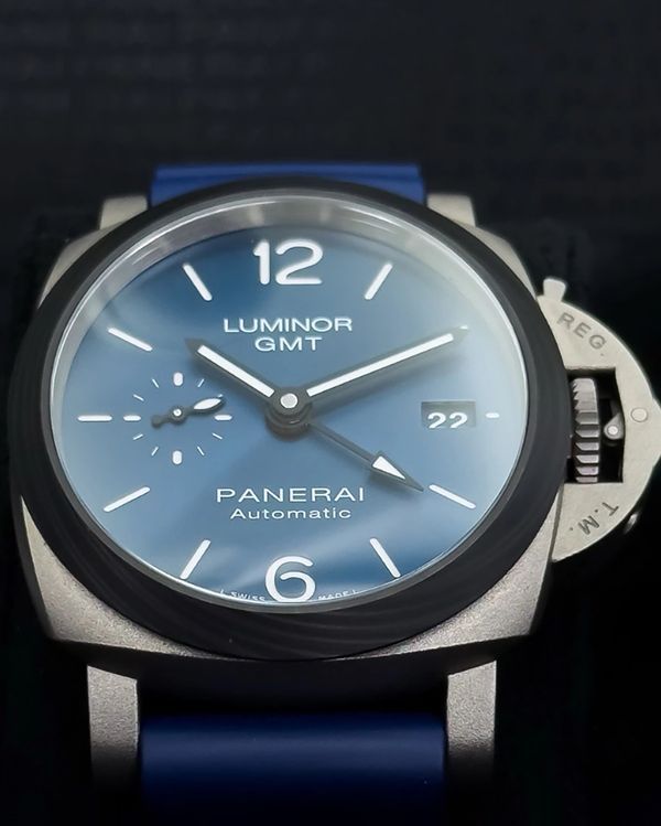 2021 Panerai Luminor GMT L.E. 42MM Blue Dial Rubber Strap (PAM01279)