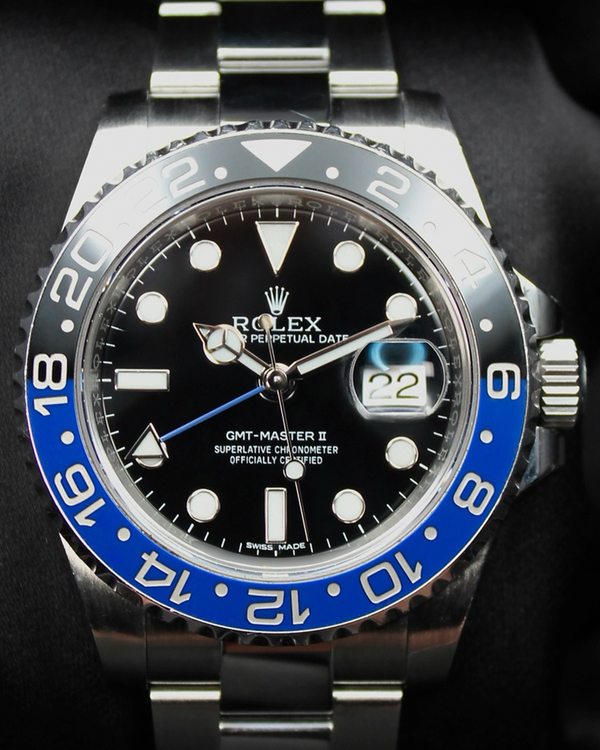 2016 Rolex GMT-Master II "Batman" 40MM Black Dial Oyster Bracelet (116710BLNR)