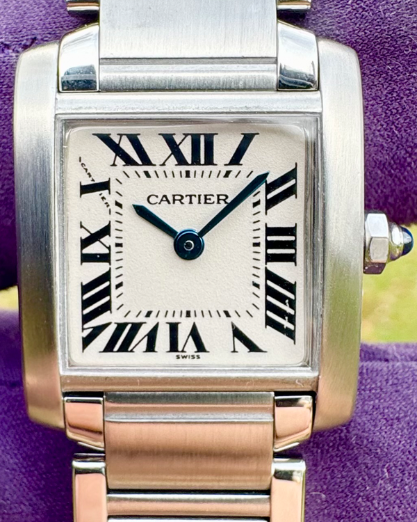 Cartier Tank Française 20MM Quartz Silver Dial Steel Bracelet (2300)