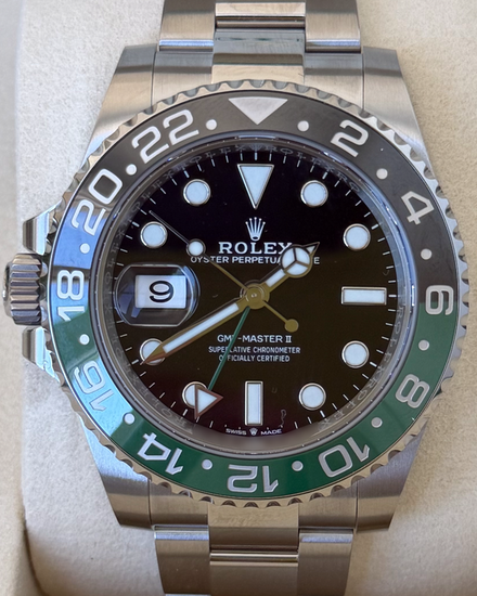 2025 Rolex GMT-Master II "Sprite" 40MM Black Dial Oyster Bracelet (126720VTNR)