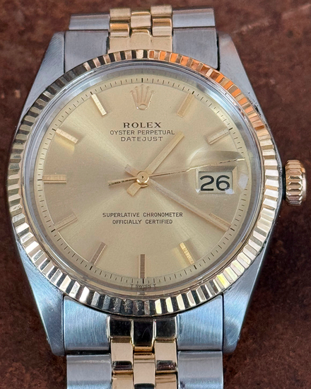 1972 Rolex Datejust 36MM Champagne Dial Two-Tone Jubilee Bracelet (1601)