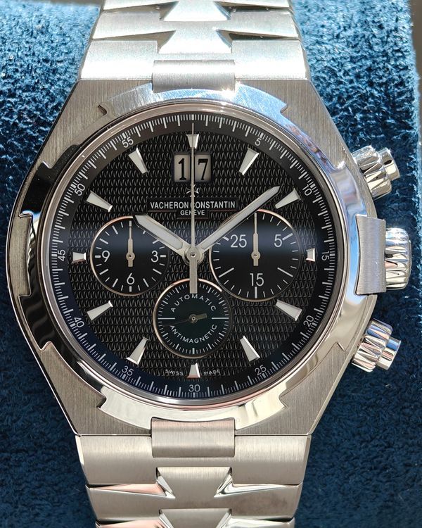 2012 Vacheron Constantin Overseas Chronograph 42.5MM Black Dial Steel Bracelet (49150)