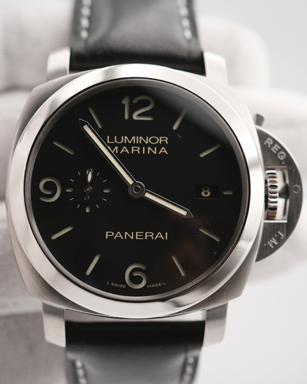 Panerai Luminor Marina 1950 3 Days 44MM Black Dial Leather Strap (PAM00312)