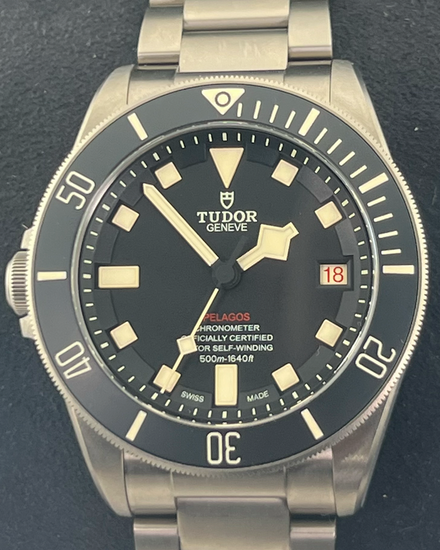 2024 Tudor Pelagos LHD 42MM Black Dial Titanium Bracelet (25610TNL)