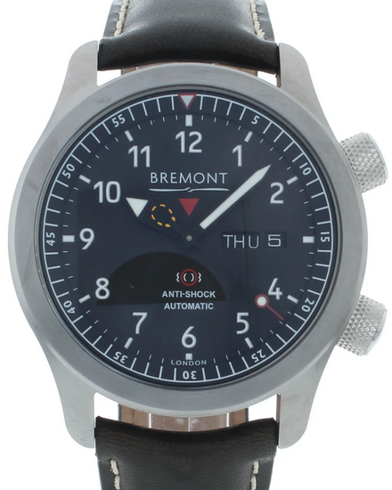 Bremont MB II 43MM Black Dial Leather Strap (MBII-BK-AN-S)