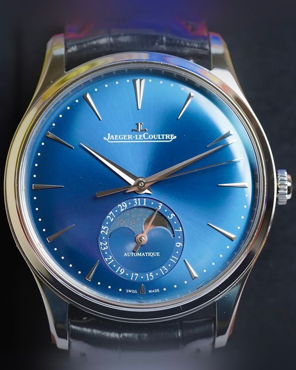 2023 Jaeger-LeCoultre Master Ultra Thin Moon 39MM Blue Dial Leather Strap (Q1368480)