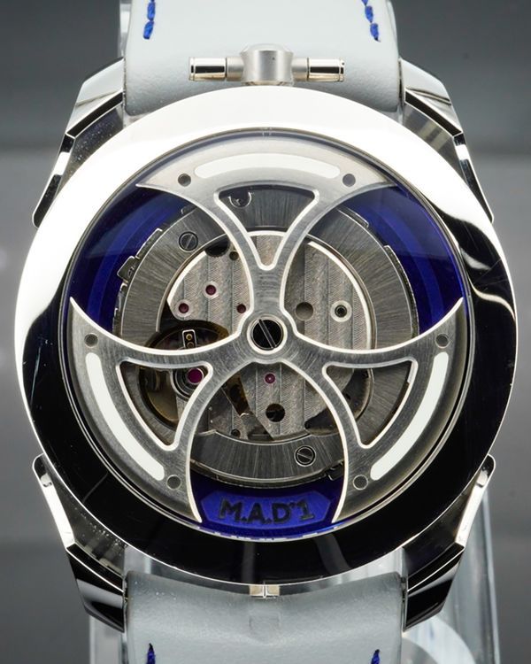 MB&F MAD Edition 1 Blue 42MM Skeleton Dial Leather Strap (M.A.D. 1)