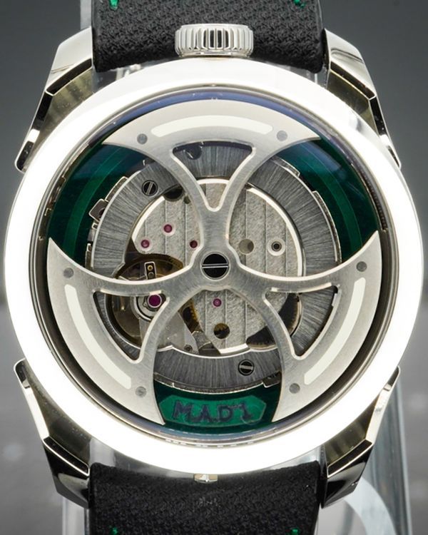 MB&F MAD Edition 1 Green 42MM Skeleton Dial Leather Strap (M.A.D. 1)