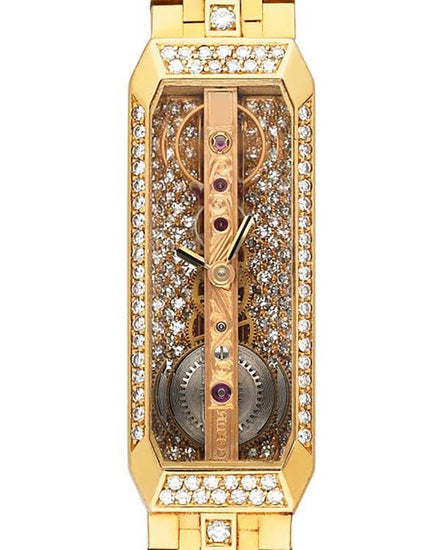 Corum Golden Bridge 13MM Skeleton Dial Yellow Gold Bracelet (13102H32)