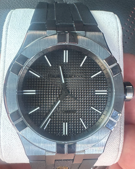 2025 Maurice Lacroix Aikon Automatic 42MM Grey Dial Rubber Strap (AI6008-PVB00-330-2)