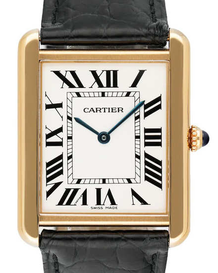 Cartier Tank Solo 28MM Quartz White Dial Leather Strap (W1018855)