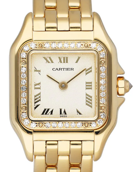 Cartier Panthère de Cartier 22MM Quartz Silver Dial Yellow Gold Bracelet (WF3215B9)