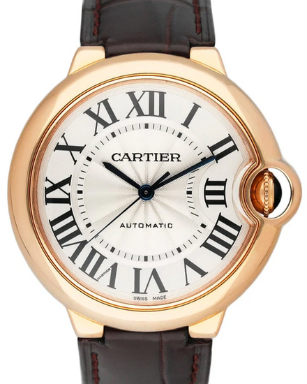 2019 Cartier Ballon Bleu 36MM Silver Dial Leather Strap (WGBB0009)