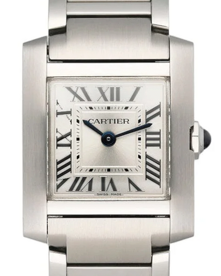 Cartier Tank Française 21.2MM Quartz Silver Dial Steel Bracelet (WSTA0065)