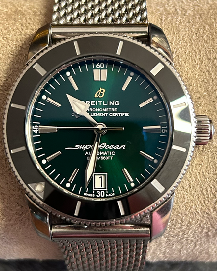 2025 Breitling Superocean Heritage II 42MM Green Dial Steel Bracelet (AB2010121L1A1)