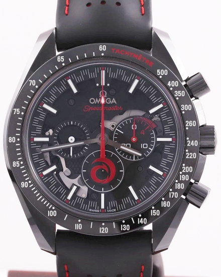2025 Omega Speedmaster Dark Side of the Moon "Team Alinghi" 44.25MM Carbon Fiber Dial Rubber Strap (311.92.44.30.01.002)