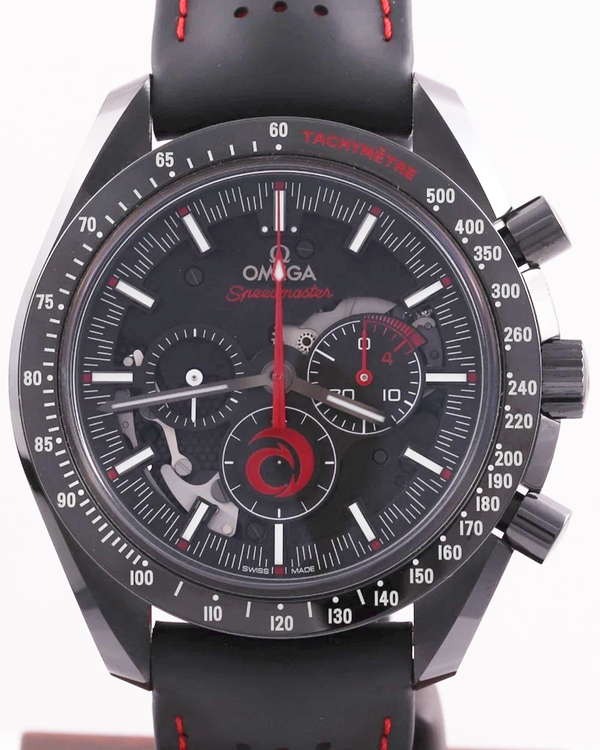 2025 Omega Speedmaster Dark Side of the Moon "Team Alinghi" 44.25MM Carbon Fiber Dial Rubber Strap (311.92.44.30.01.002)