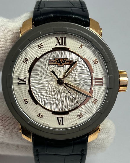DeWitt Twenty-8-Eight 43MM Ivory Dial Leather Strap (T8.AU.014)
