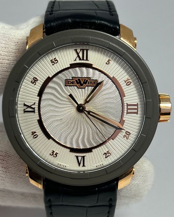 DeWitt Twenty-8-Eight 43MM Ivory Dial Leather Strap (T8.AU.014)