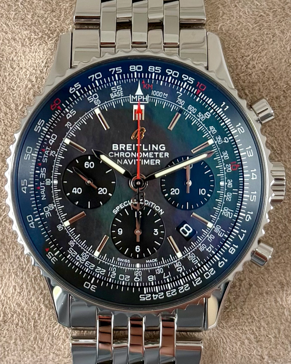 2023 Breitling Navitimer 1 B01 "Japan" S.E. 43MM Mother of Pearl Dial Steel Bracelet (AB01213B1B1A1)