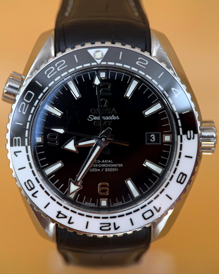 Omega Seamaster Planet Ocean 43.5MM Leather Strap Black Dial (215.33.44.22.01.001)