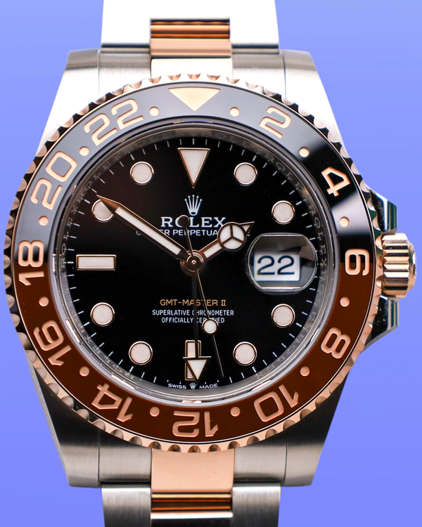 2025 Rolex GMT-Master II "Rootbeer" 40MM Black Dial Two-Tone Oyster Bracelet (126711CHNR)