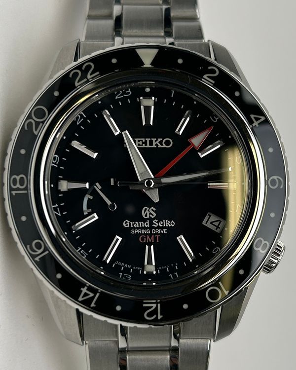 Grand Seiko Sport GMT 44MM Black Dial Steel Bracelet (SBGE001)