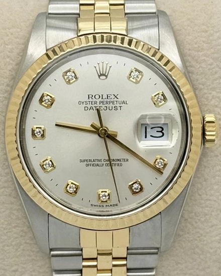 1987 (9 Mil. Serial) Rolex Datejust 36MM Silver Dial Two-Tone Jubilee Bracelet (16013)