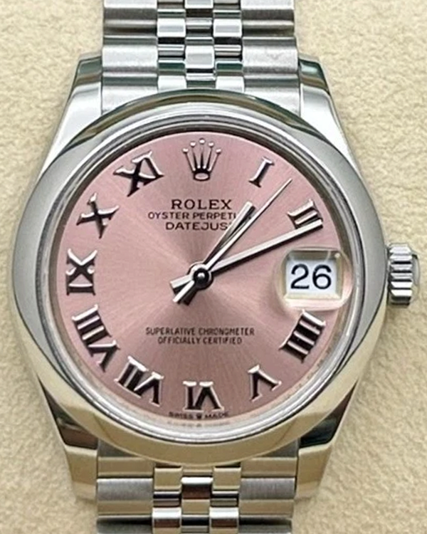 2021 Rolex Datejust 31MM Pink Dial Super Jubilee Bracelet (278240)