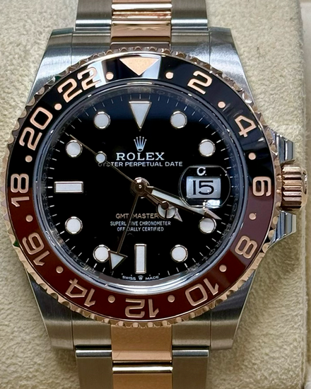 2018 Rolex GMT-Master II "Rootbeer" 40MM Black Dial Two-Tone Oyster Bracelet (126711CHNR)