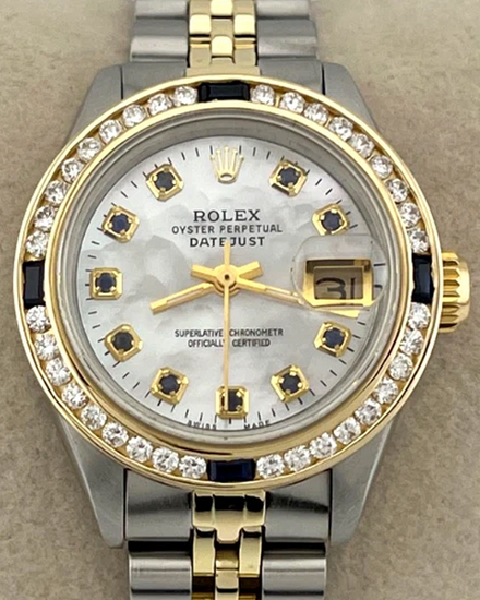 1974 (3.7 Mill Serial) Rolex Lady-Datejust 26MM Aftermarket Mother of Pearl Dial Two-Tone Jubilee Bracelet (6917)