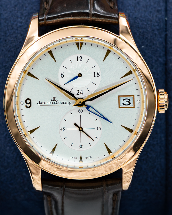 2014 Jaeger-LeCoultre Master Hometime 39MM Silver Dial Leather Strap (Q1622430)