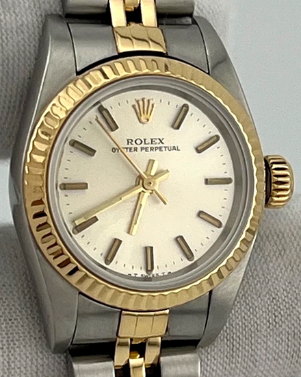 2006 (D Serial) Rolex Oyster Perpetual 26MM Silver Dial Two-Tone Jubilee Bracelet (76193)