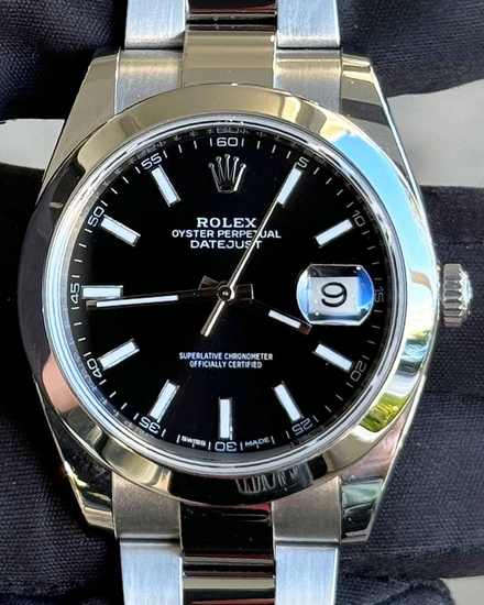 Rolex Datejust 41MM Black Dial Oyster Bracelet (126300)