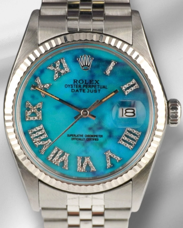 Rolex Datejust 36MM Aftermarket Marble Dial Aftermarket Steel Bracelet (16014)